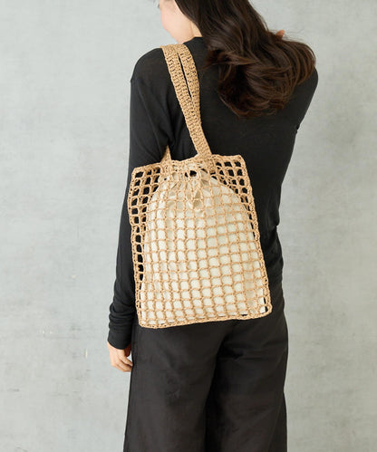 紙質手編網眼扁平包