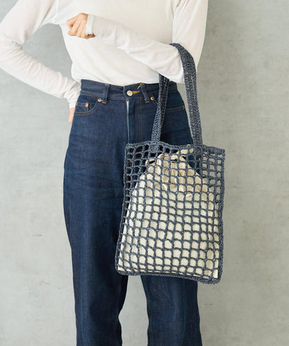 紙質手編網眼扁平包