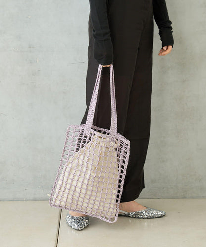 紙質手編網眼扁平包