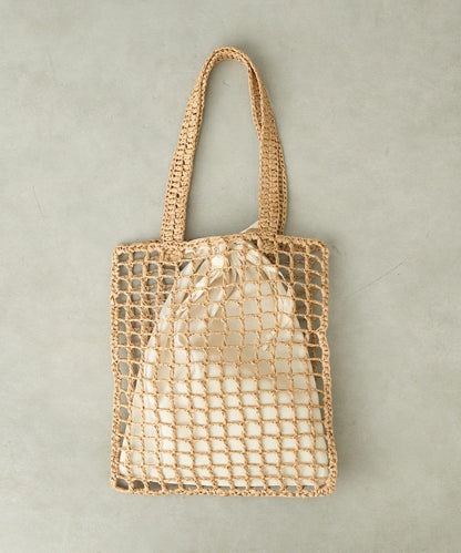 紙質手編網眼扁平包