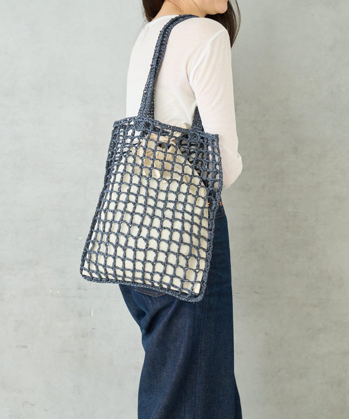 紙質手編網眼扁平包