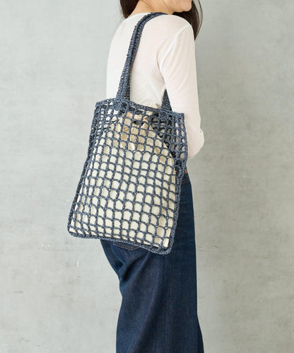 紙質手編網眼扁平包