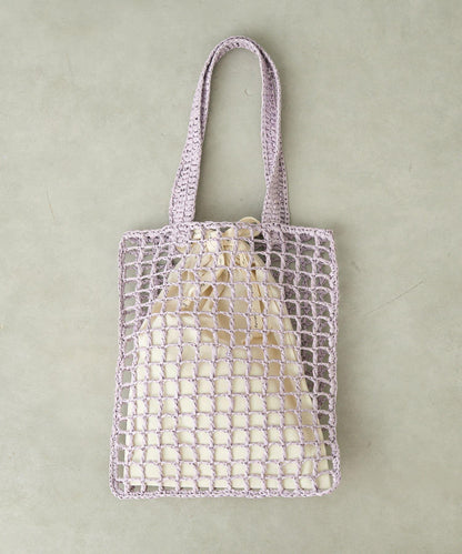 紙質手編網眼扁平包