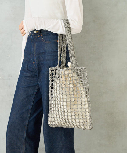 紙質手編網眼扁平包