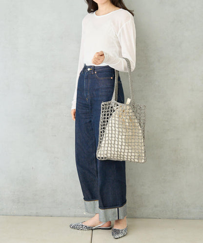 紙質手編網眼扁平包