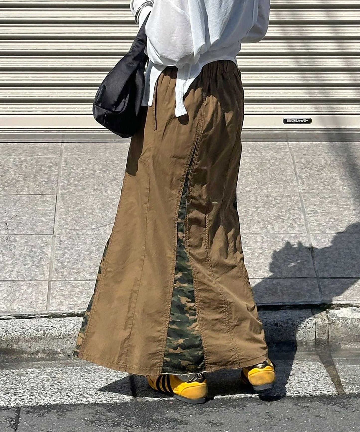 迷彩圖案拼接軍裝裙