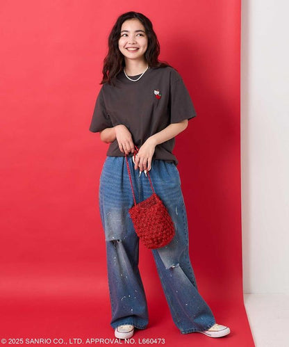 三麗鷗 '凱蒂貓' 刺繡T恤