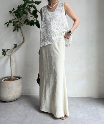 刺繡前後兩用蕾絲背心