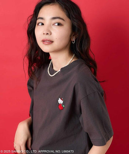 三麗鷗 '凱蒂貓' 刺繡T恤