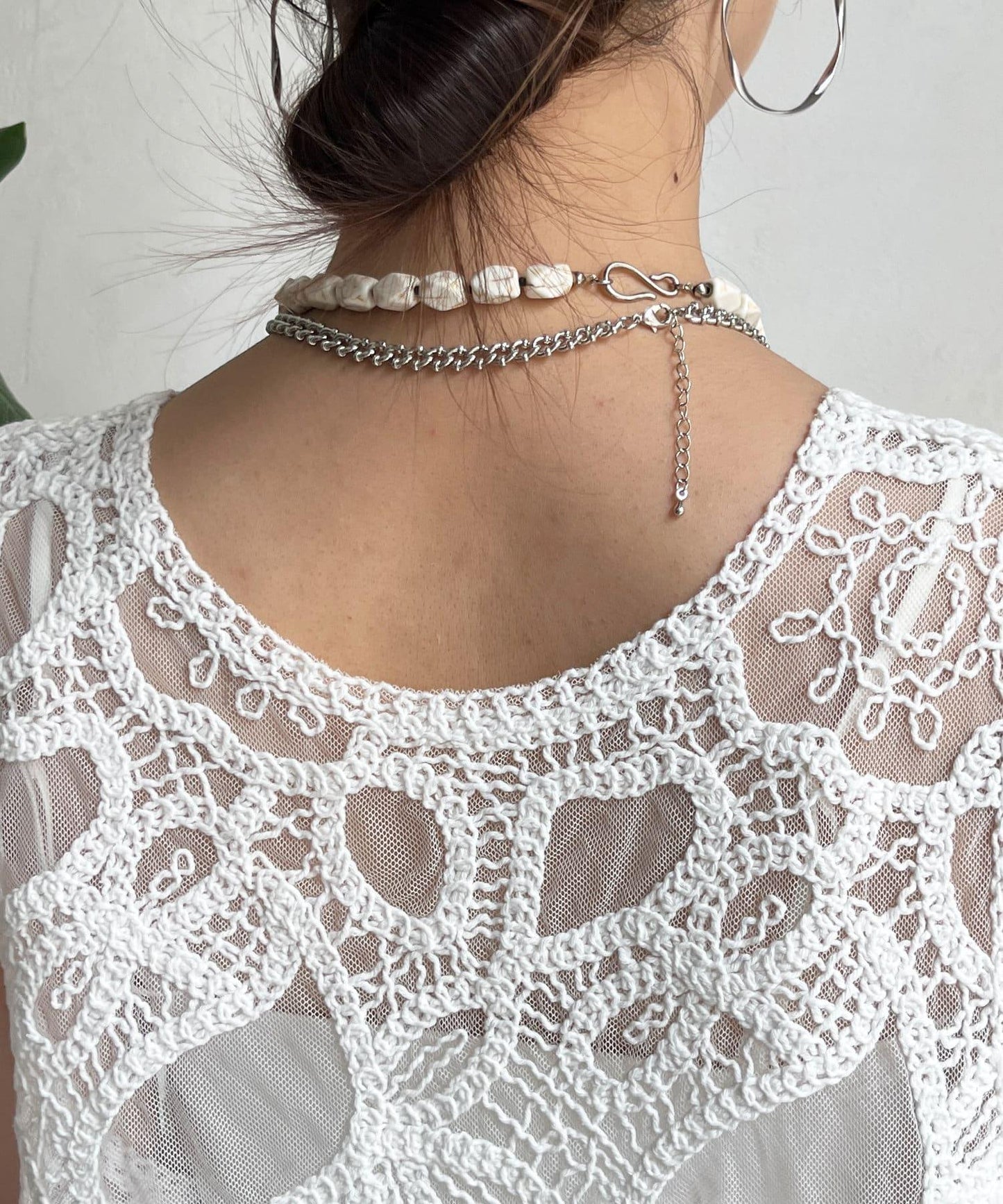 刺繡前後兩用蕾絲背心