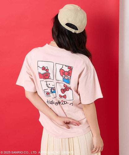 三麗鷗 'HELLO KITTY' 背面印花四格T恤