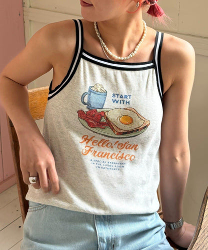 【HELLO.SANFRANCISCO】帶線帶杯背心
