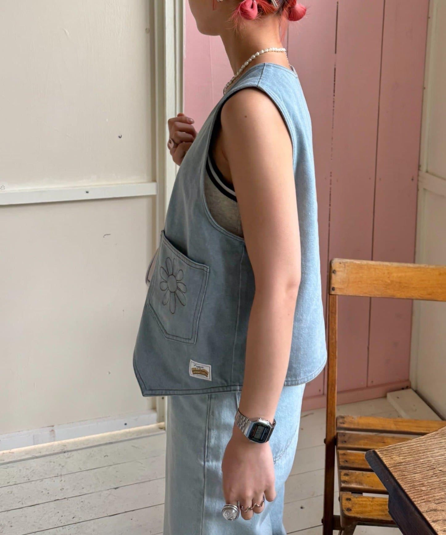 【HELLO.SANFRANCISCO】領口可拆卸牛仔馬甲