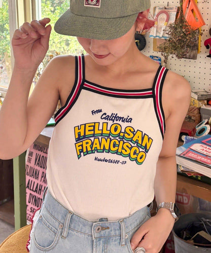 【HELLO.SANFRANCISCO】帶線帶杯背心