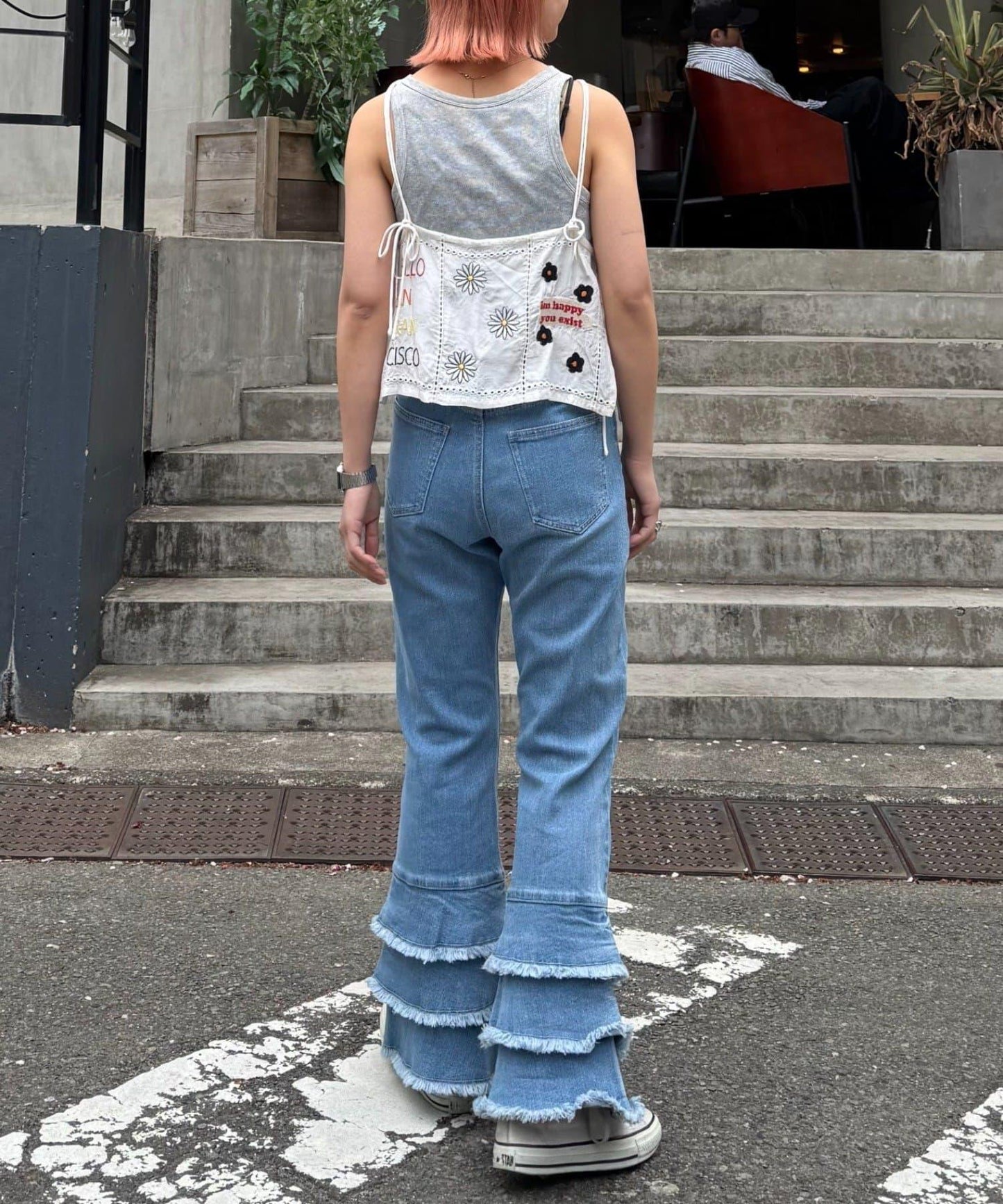 【HELLO.SANFRANCISCO/哈羅舊金山】原刺繡緞面吊帶