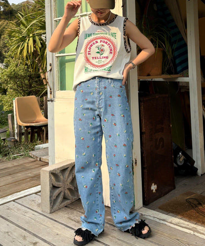 【HELLO.SANFRANCISCO】混搭豹紋拼接細管背心