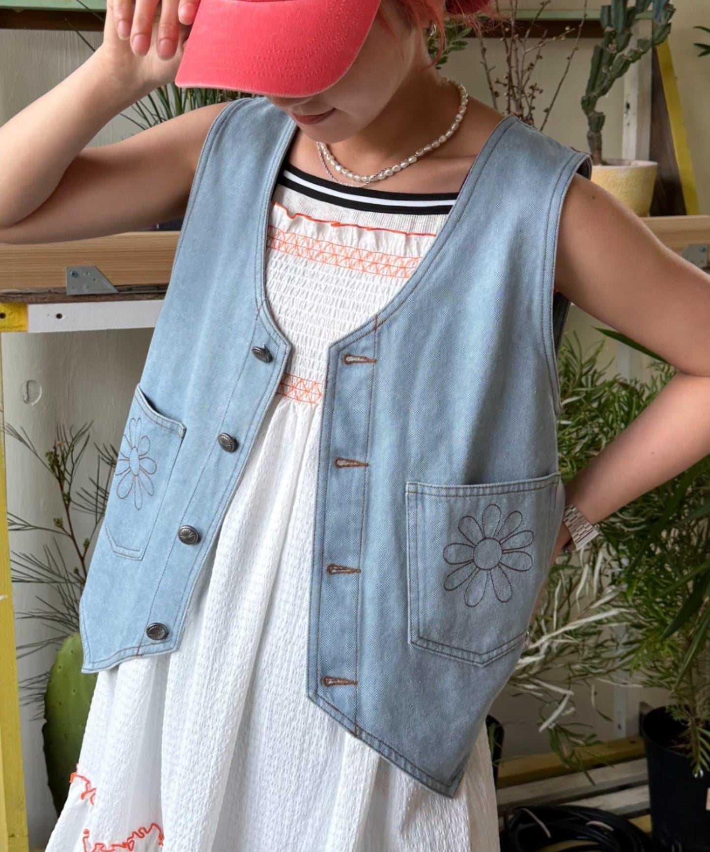 【HELLO.SANFRANCISCO】領口可拆卸牛仔馬甲