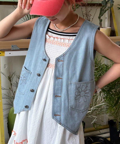 【HELLO.SANFRANCISCO】領口可拆卸牛仔馬甲