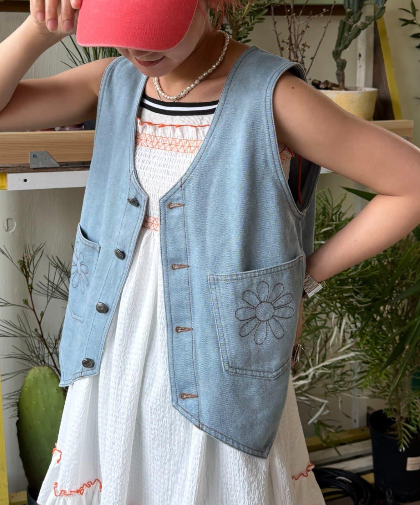 【HELLO.SANFRANCISCO】領口可拆卸牛仔馬甲