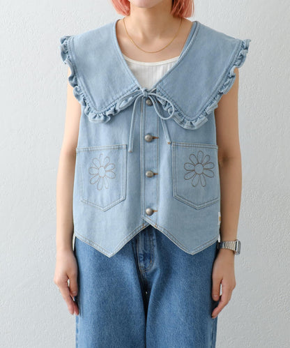 【HELLO.SANFRANCISCO】領口可拆卸牛仔馬甲