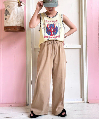 【HELLO.SANFRANCISCO】混搭豹紋拼接細管背心