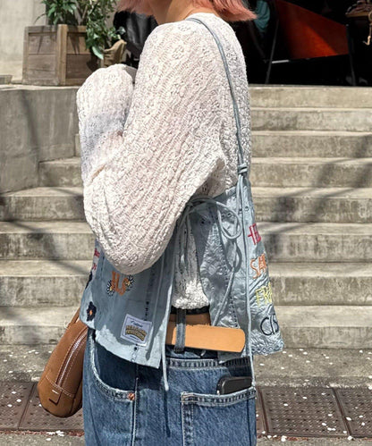 【HELLO.SANFRANCISCO/哈羅舊金山】原刺繡緞面吊帶