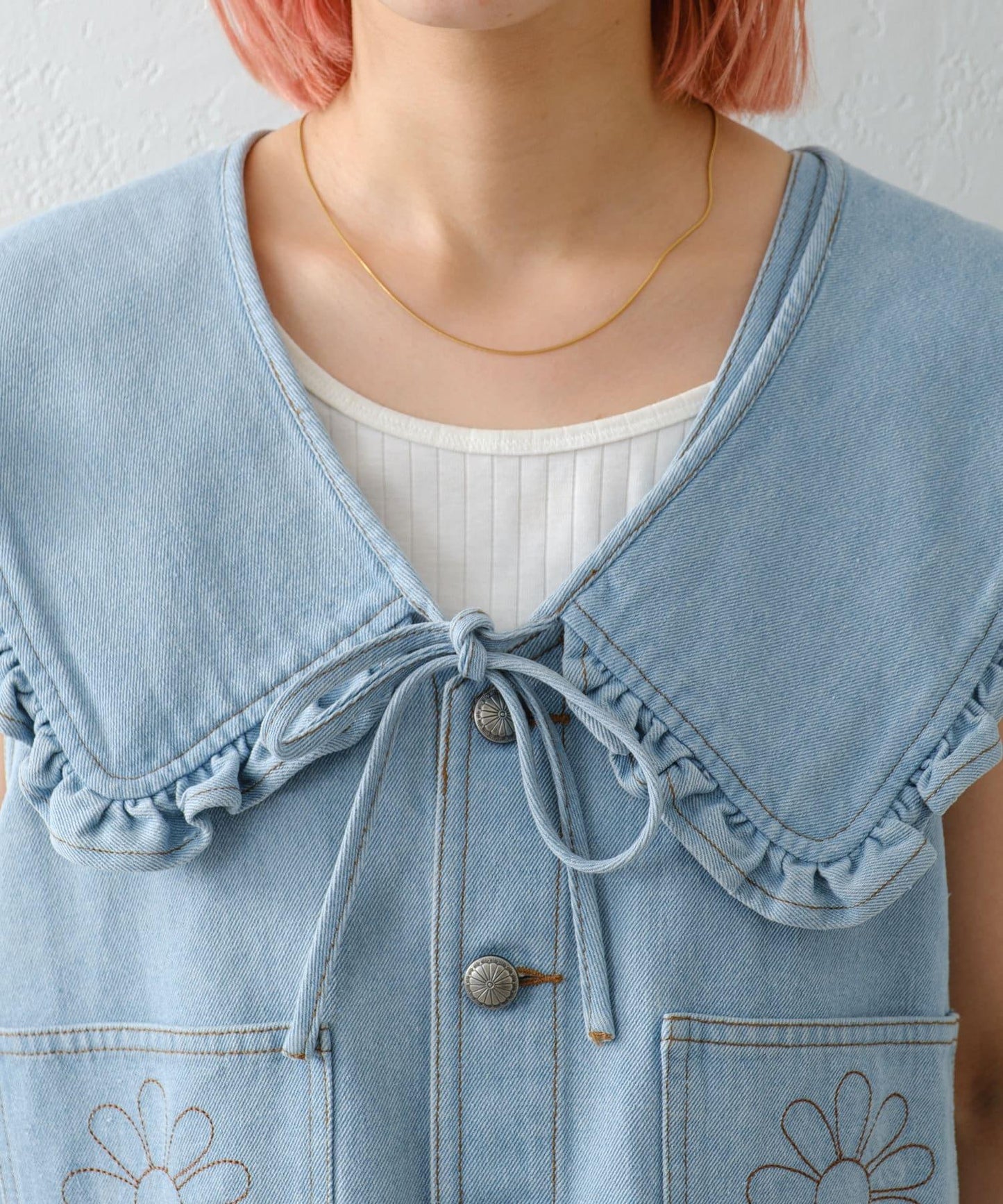 【HELLO.SANFRANCISCO】領口可拆卸牛仔馬甲