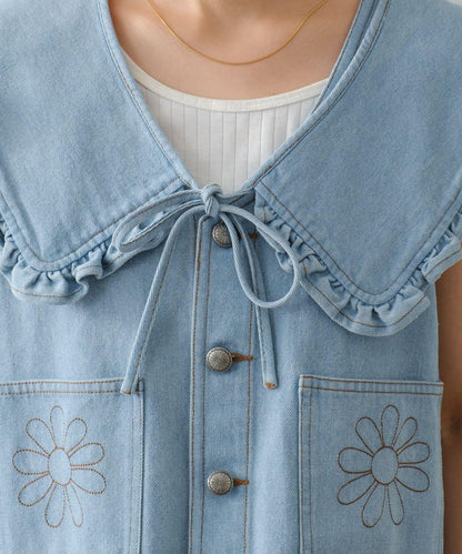 【HELLO.SANFRANCISCO】領口可拆卸牛仔馬甲