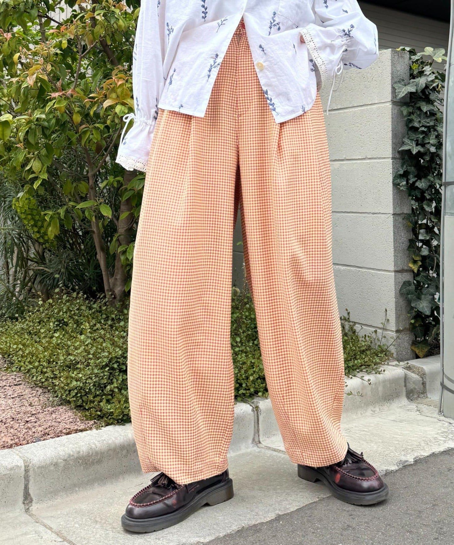 【HELLO.SANFRANCISCO】格子印花休閒褲