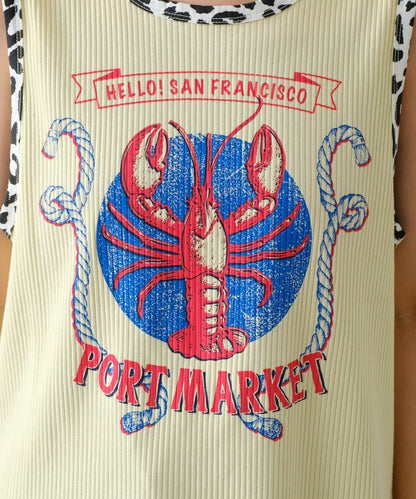 【HELLO.SANFRANCISCO】混搭豹紋拼接細管背心