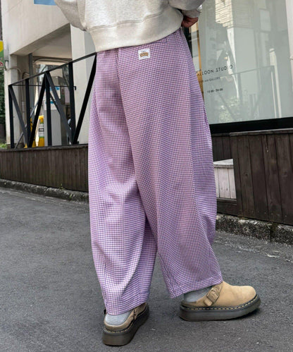 【HELLO.SANFRANCISCO】格子印花休閒褲