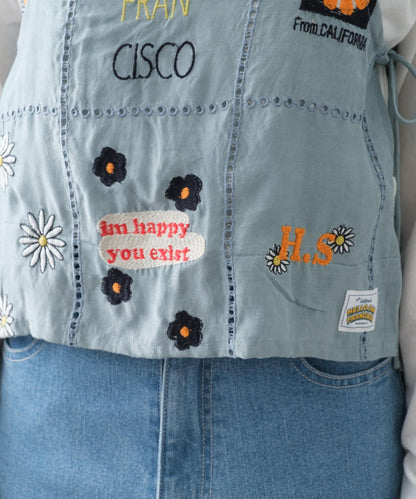 【HELLO.SANFRANCISCO/哈羅舊金山】原刺繡緞面吊帶