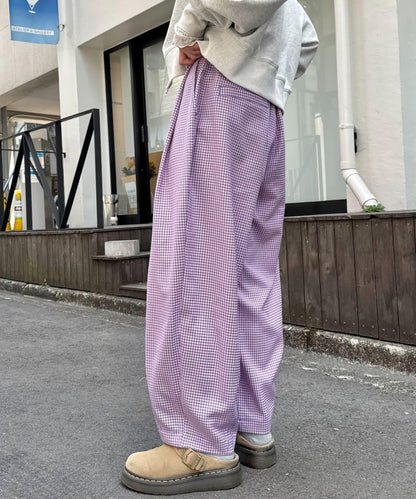 【HELLO.SANFRANCISCO】格子印花休閒褲