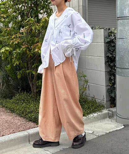 【HELLO.SANFRANCISCO】格子印花休閒褲