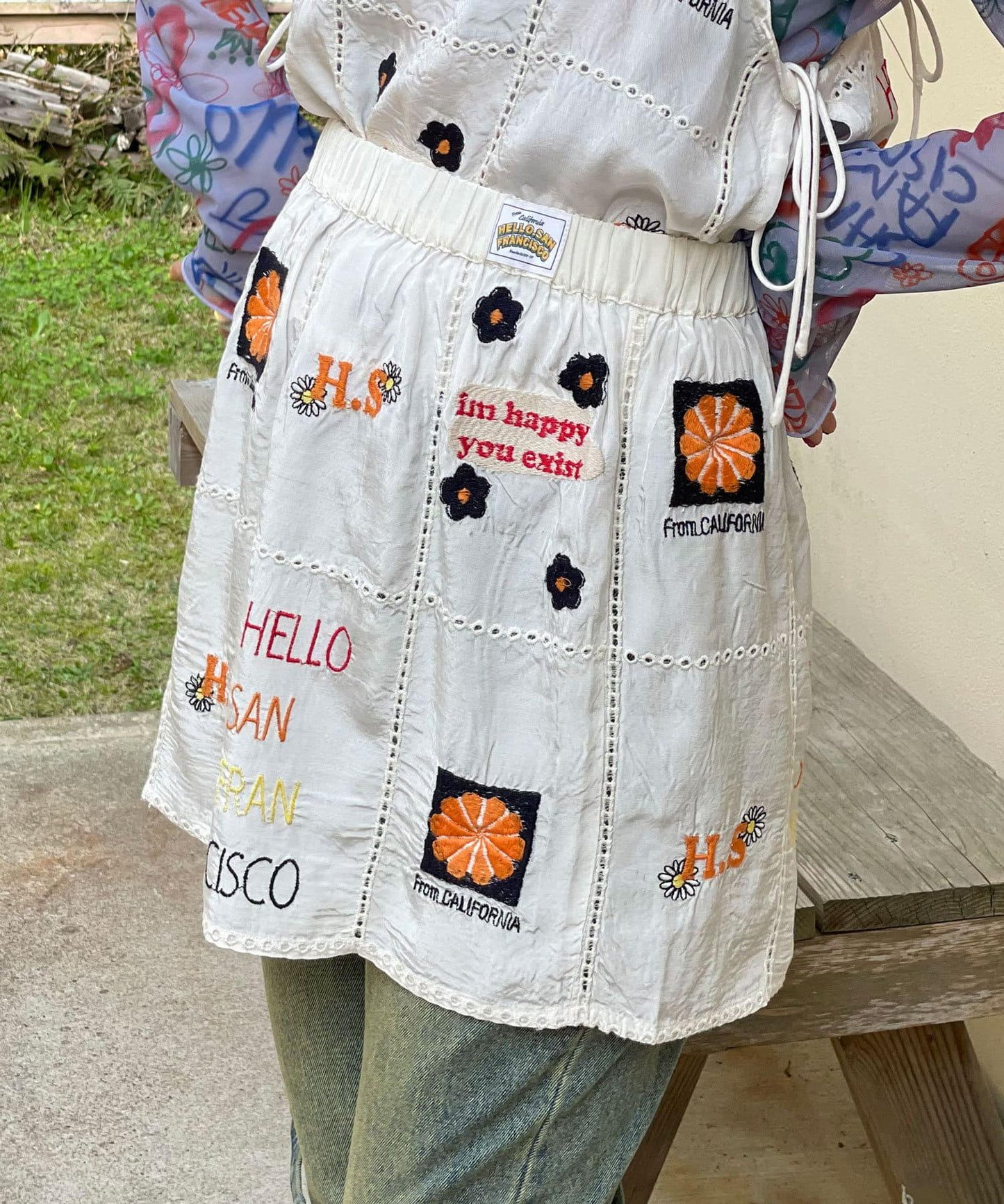 5/1（星期四）10:00開始【HELLO.SANFRANCISCO/你好，舊金山】印度原刺繡卷邊裙