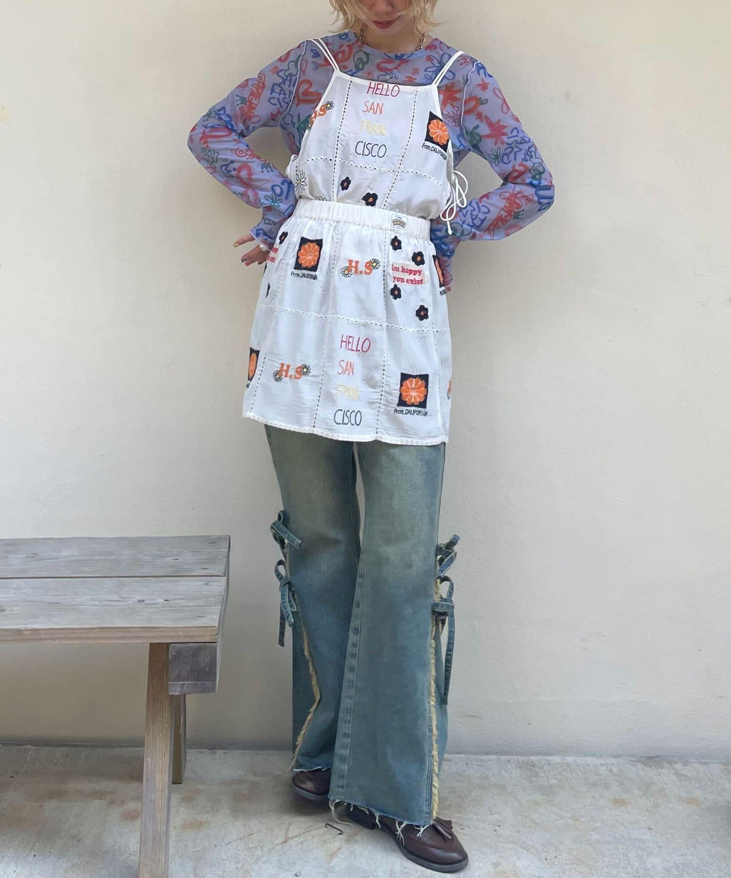 5/1（星期四）10:00開始【HELLO.SANFRANCISCO/你好，舊金山】印度原刺繡卷邊裙
