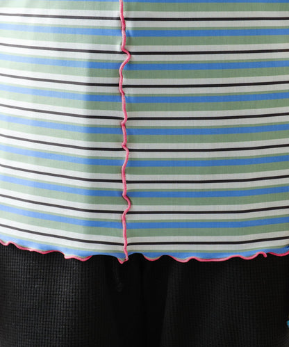 【HELLO.SANFRANCISCO】多色條紋露肩上衣