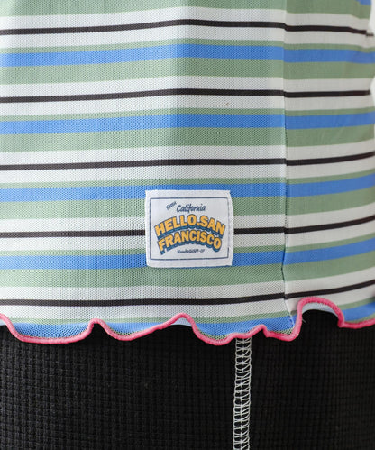 【HELLO.SANFRANCISCO】多色條紋露肩上衣