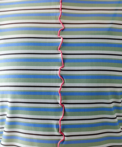 【HELLO.SANFRANCISCO】多色條紋露肩上衣