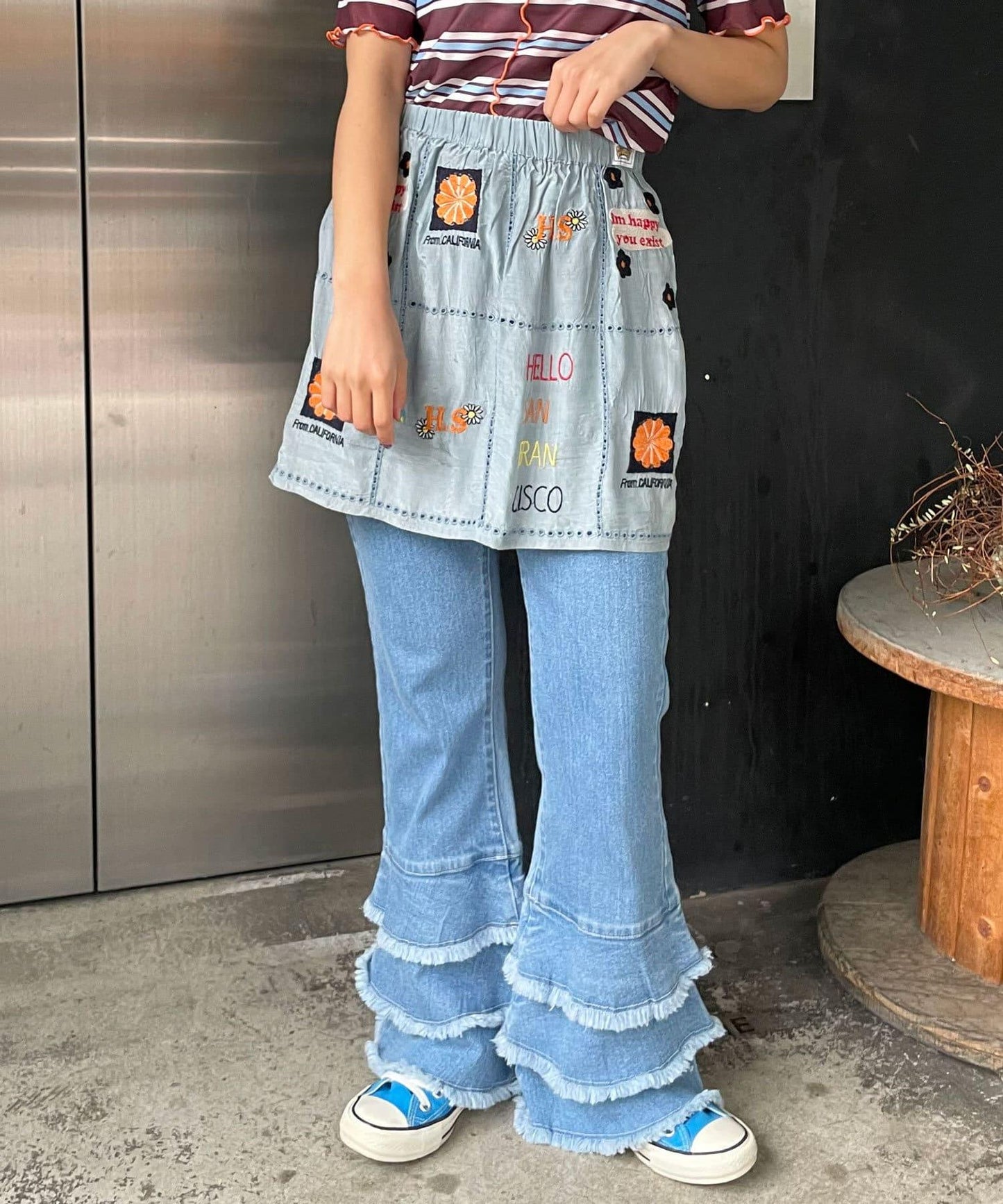 5/1（星期四）10:00開始【HELLO.SANFRANCISCO/你好，舊金山】印度原刺繡卷邊裙