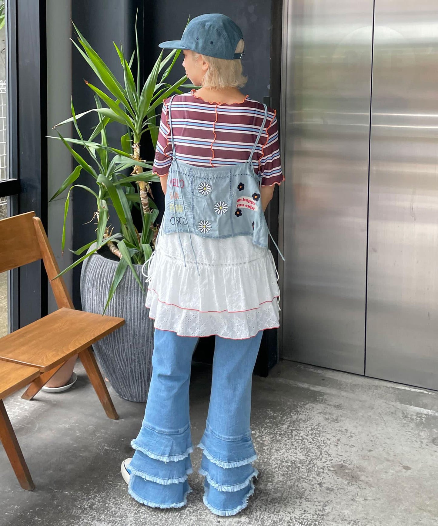 5/1(星期四)10:00～開始【HELLO.SANFRANCISCO/你好，舊金山】印度原刺繡緞面吊帶衫