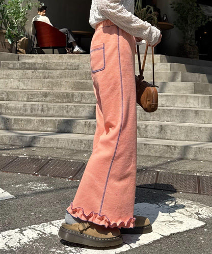 【HELLO.SANFRANCISCO】華夫格紋喇叭褲