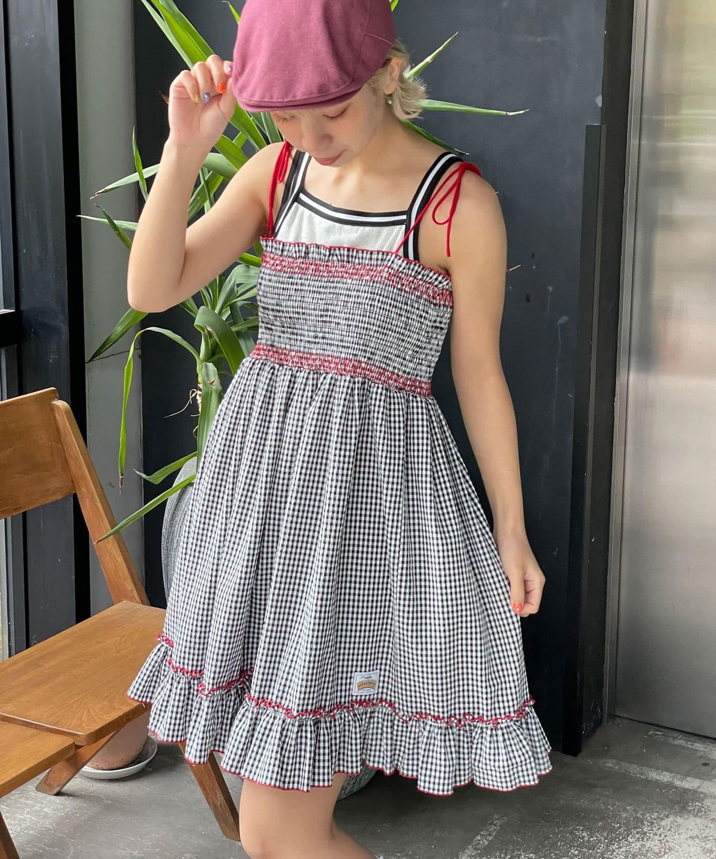 5/1（星期四）10:00開始【HELLO.SANFRANCISCO/你好，舊金山】2WAY收褶束腰連衣裙吊帶裙