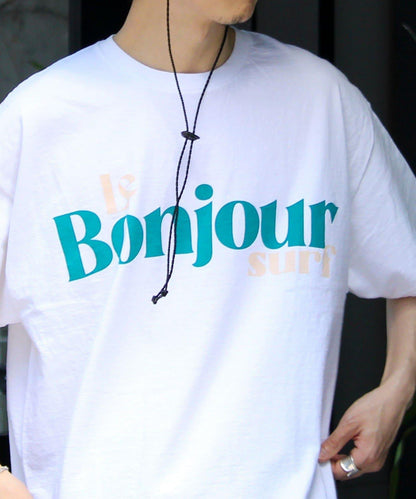 【Le Bonjour surf／波日問候衝浪】logo印花T恤