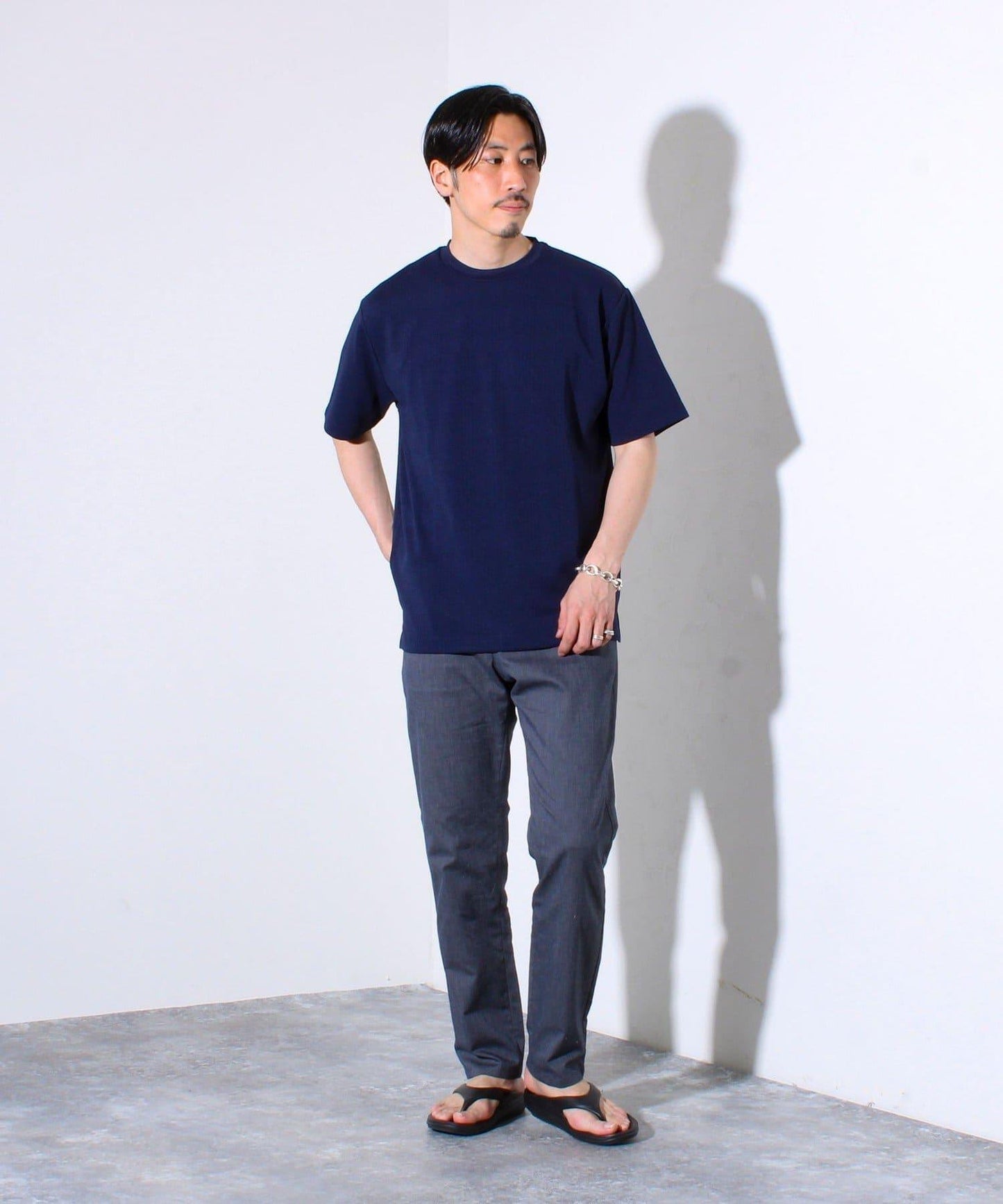 【GLOSTER】格紋提花 鏈接T恤 短袖