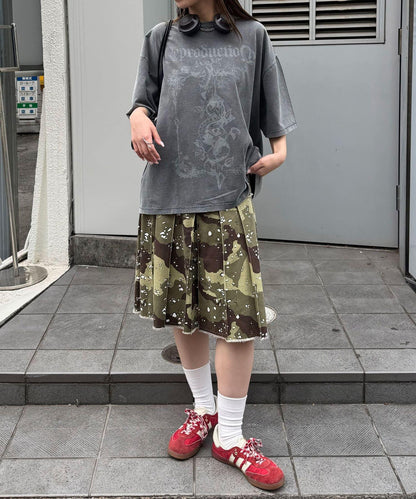 【複製標籤 / 複製品牌】混合復古褪色T恤