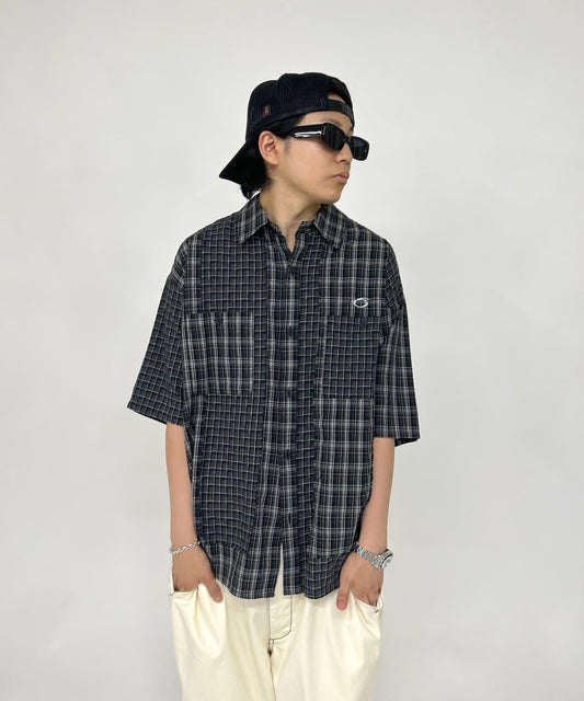 【WHO'S WHO gallery】布朗克斯拼接格子襯衫