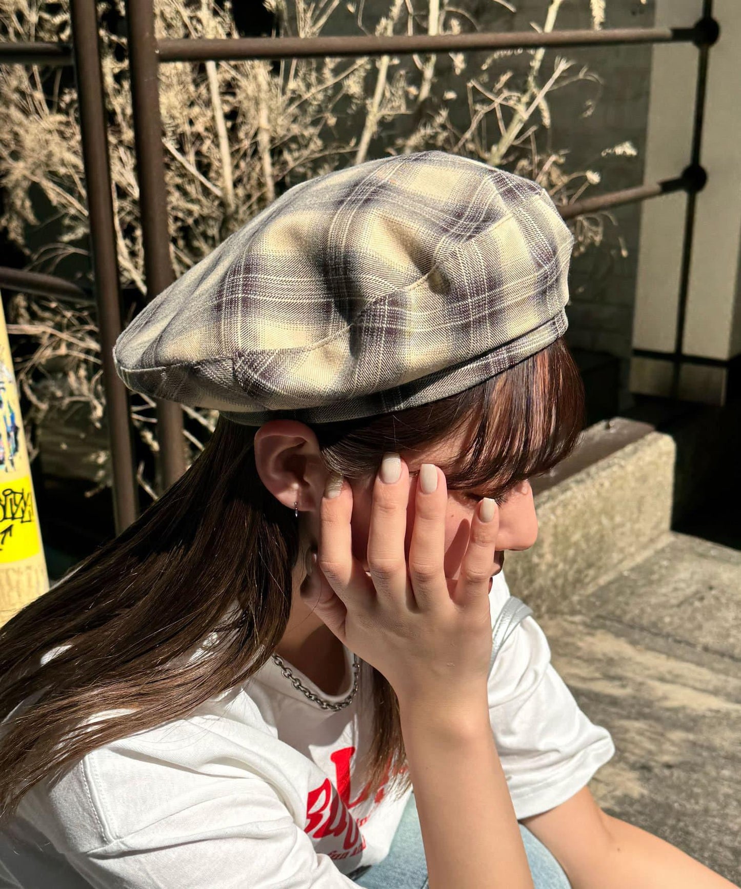 格紋貝雷帽