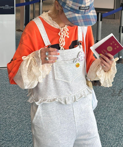 衛衣荷葉邊連體褲