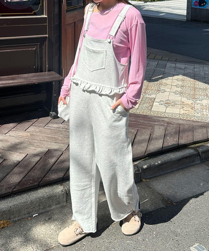 衛衣荷葉邊連體褲